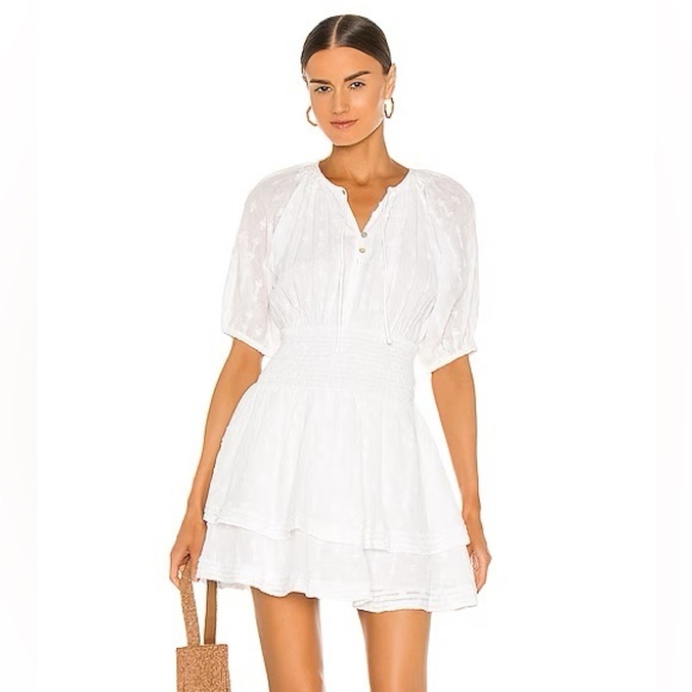 Cleobella Bri White Mini Dress Size Large